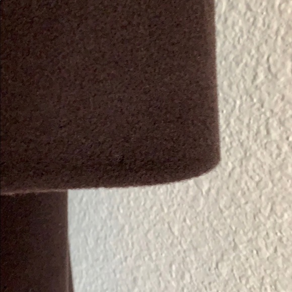 Larry Levine Chocolate Brown Fur Collar Wool 3 Button Coat - Picture 6 of 8